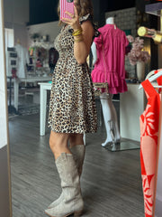 In The Wild Smocked Leopard Dress