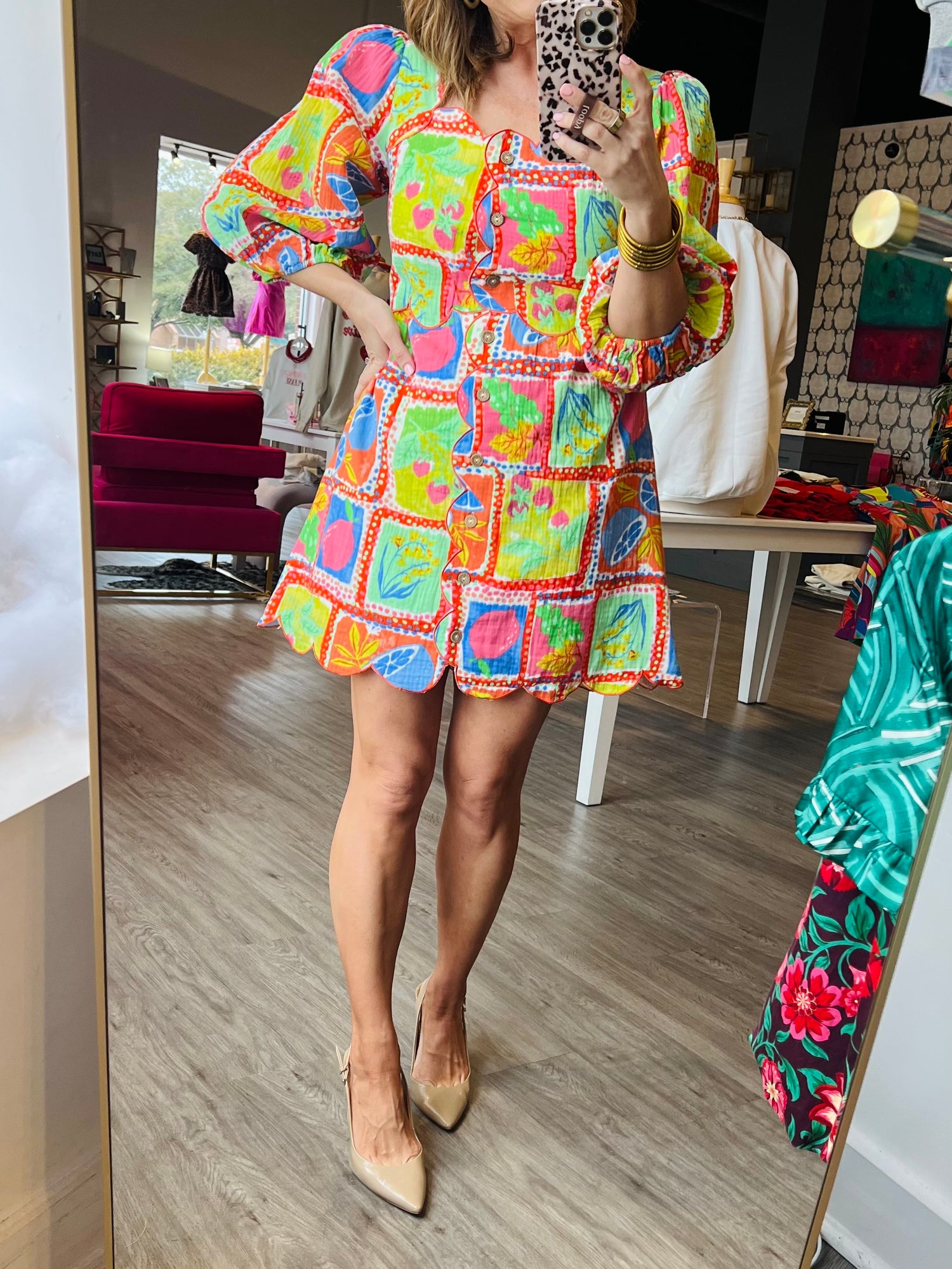Tutti Fruitti Scallop Dress