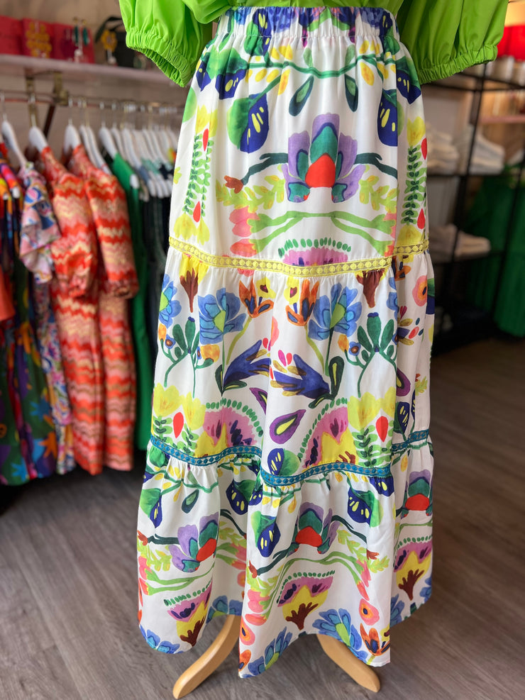 Island Art Tiered Skirt