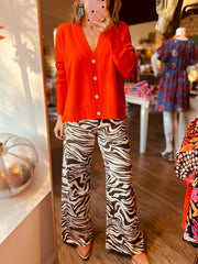 Gwyneth Cardigan | Orange Flame