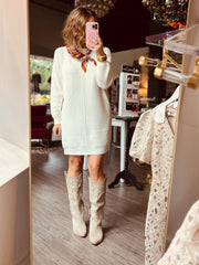 Asima Sweater Dress | Cream