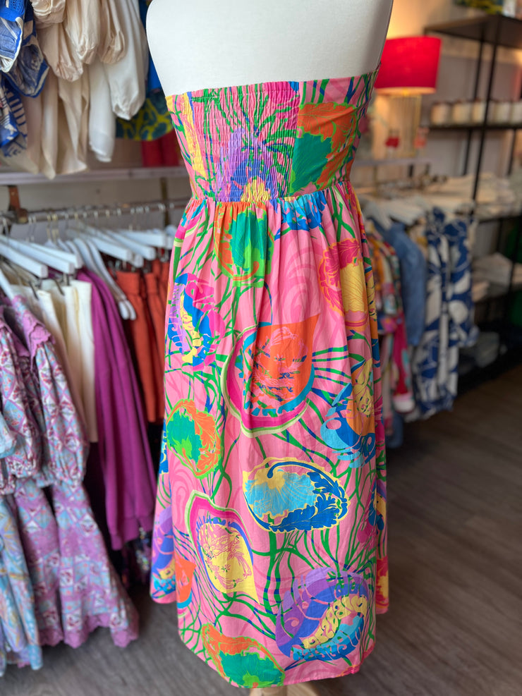 Funky Ribbon Party Strapless Dress