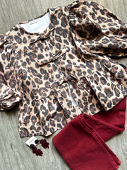 8.28 PREORDER :: Cami Leopard Denim Knot Top