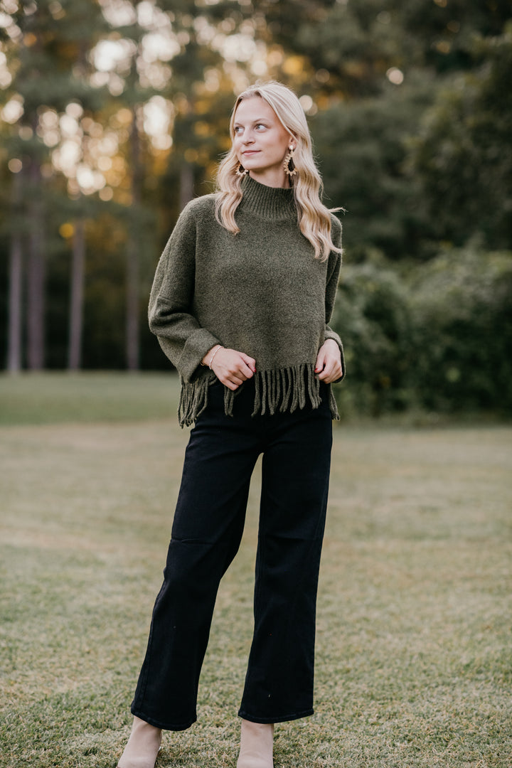 Sachi Aja Sweater | Olive Jade