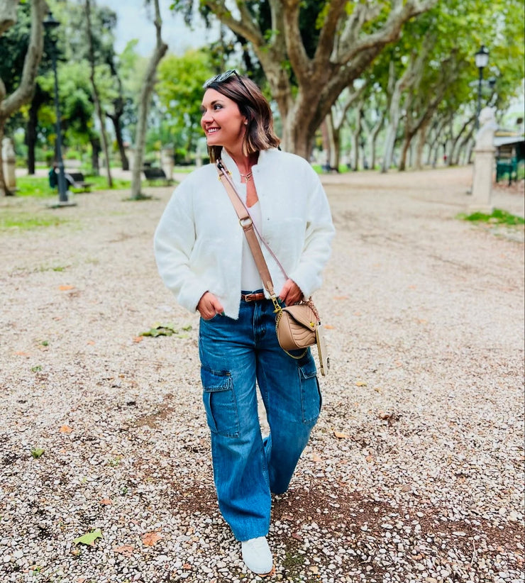 Lex Bomber Jacket | Sea Salt