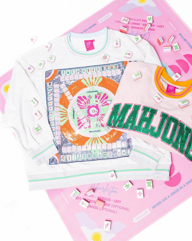 Grey Multi Mahjong Table Sweatshirt