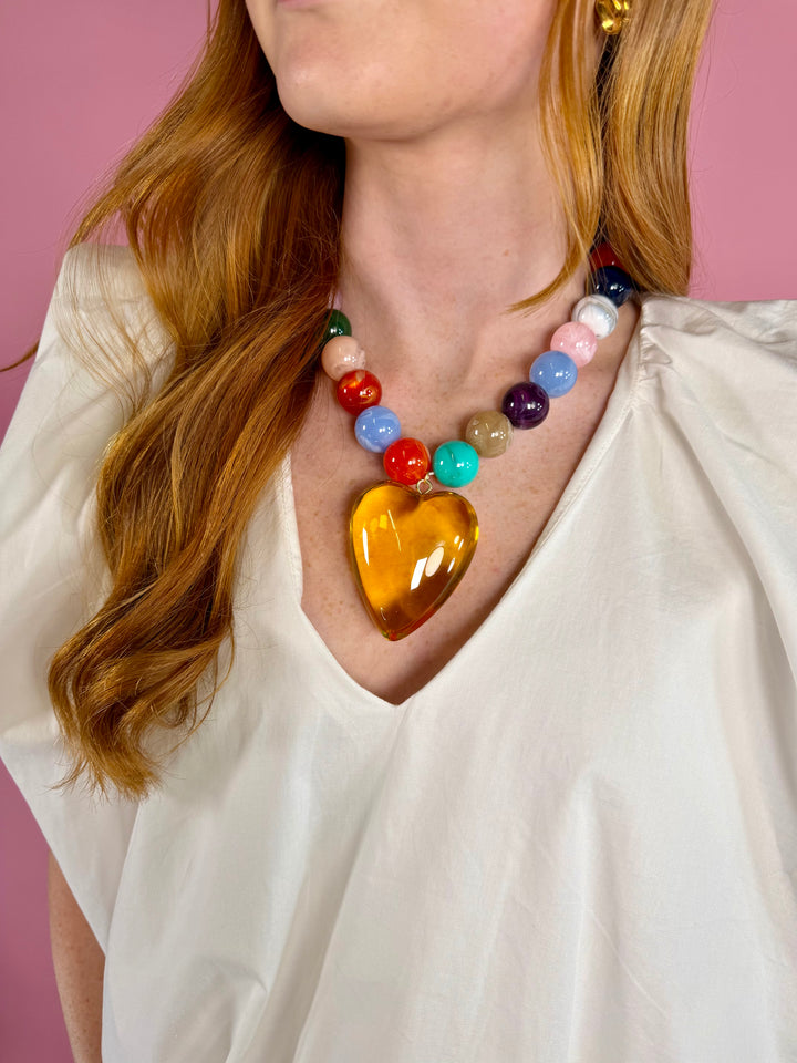 Ultimate Heart Necklace | Amber