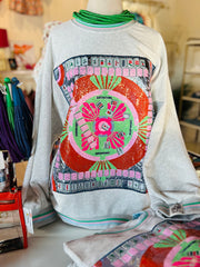 Grey Multi Mahjong Table Sweatshirt