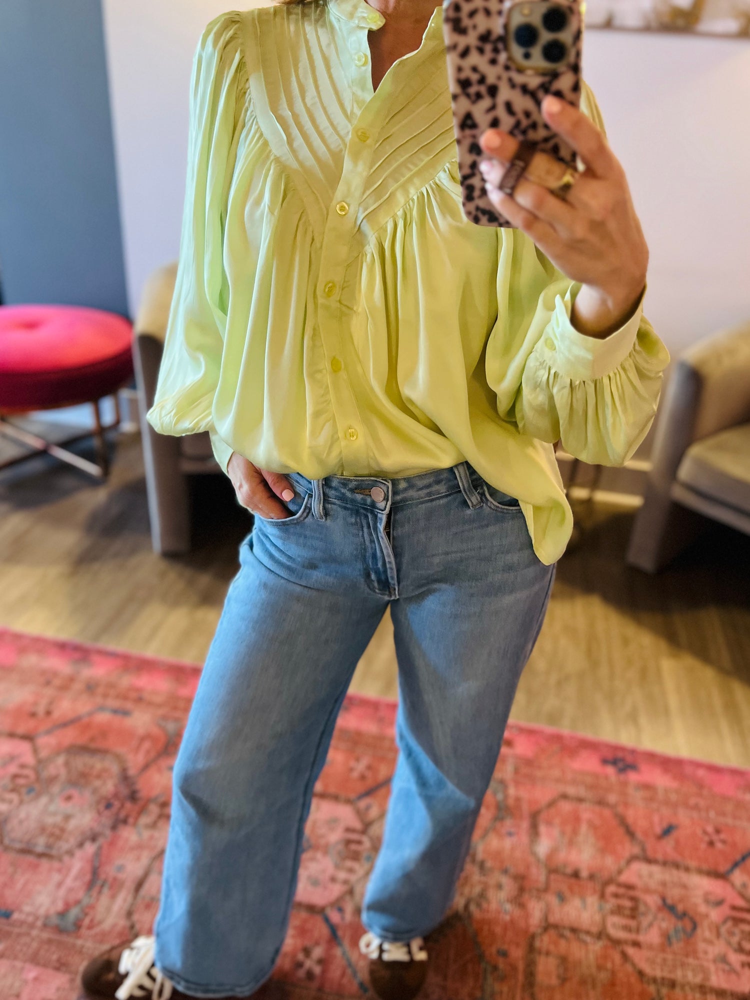 Olivia Blouse | Honeydew