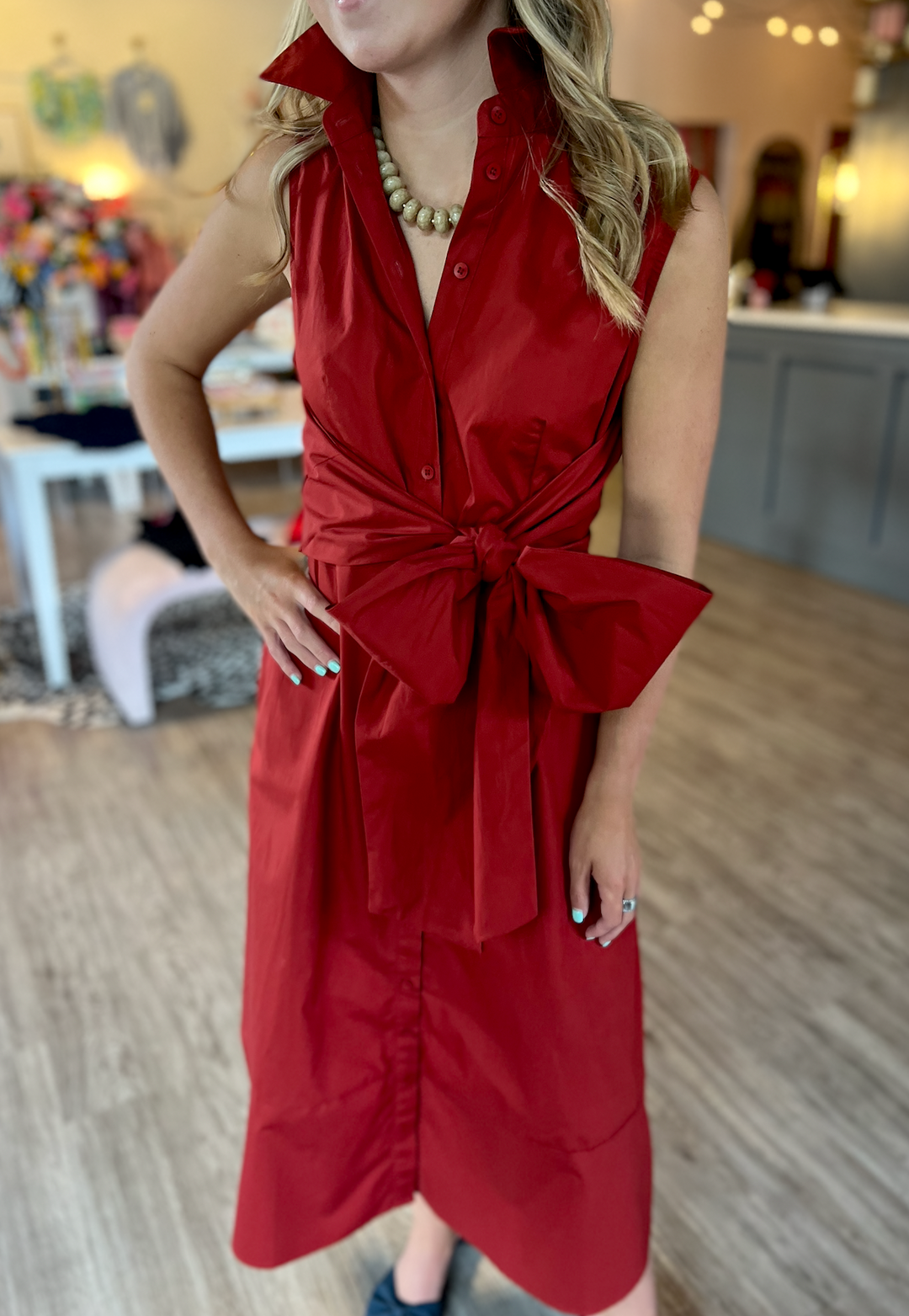 Rhodes Tie Waist Maxi Dress