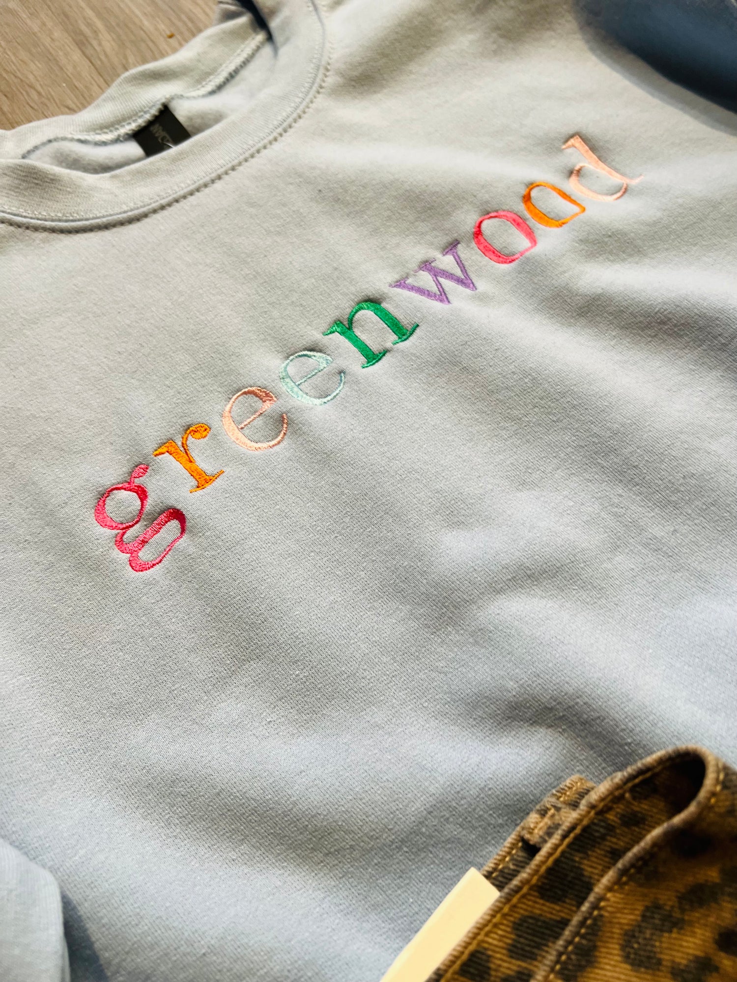 Colorful Greenwood Sweatshirt | Light Blue