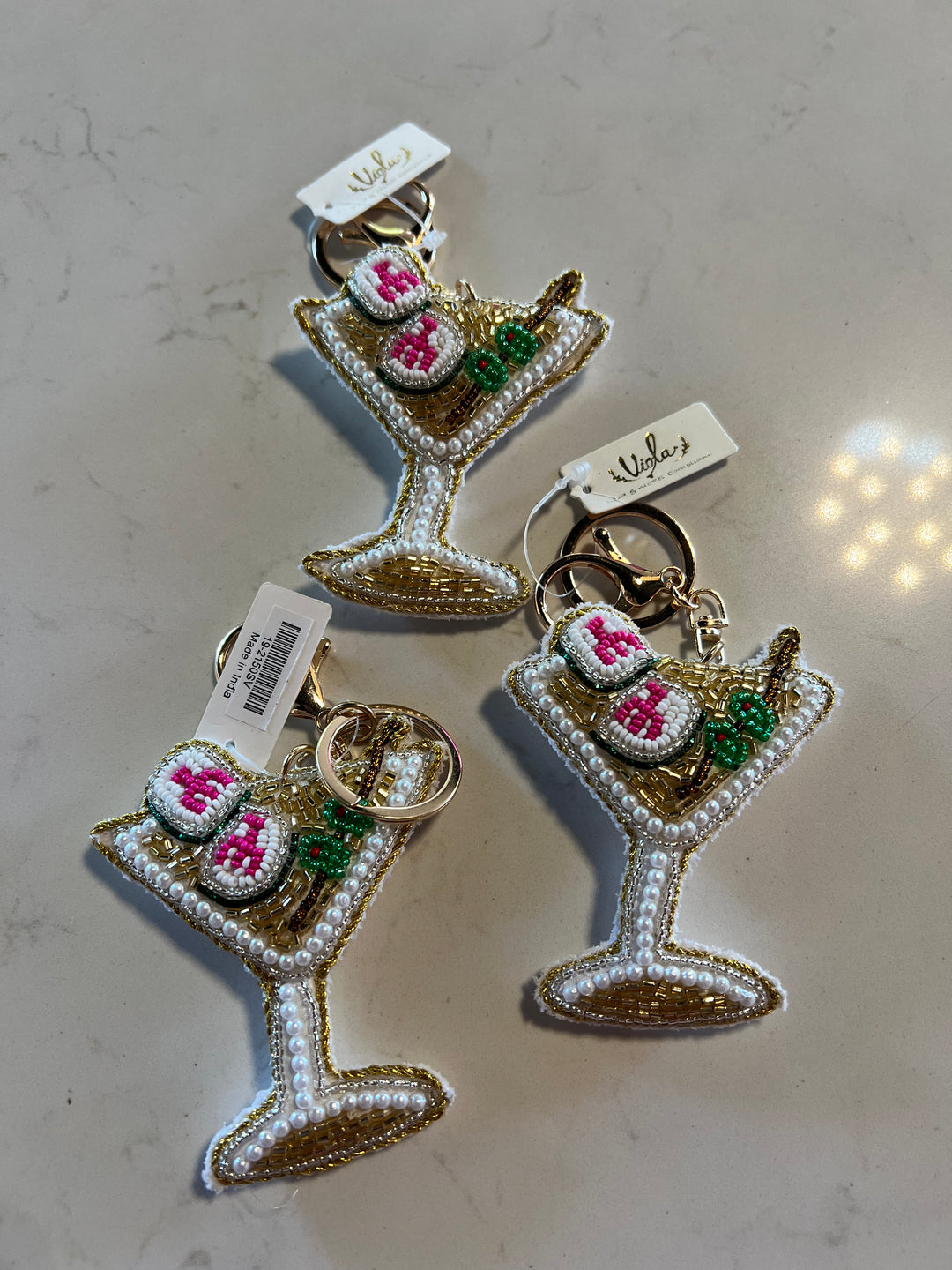 Mahjong Martini Keychain