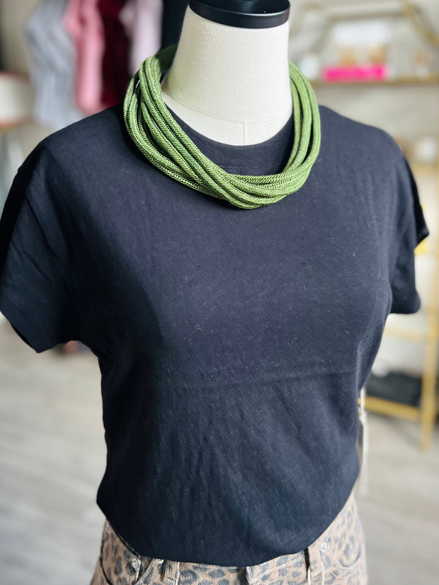 8 Strand Necklace | Sage