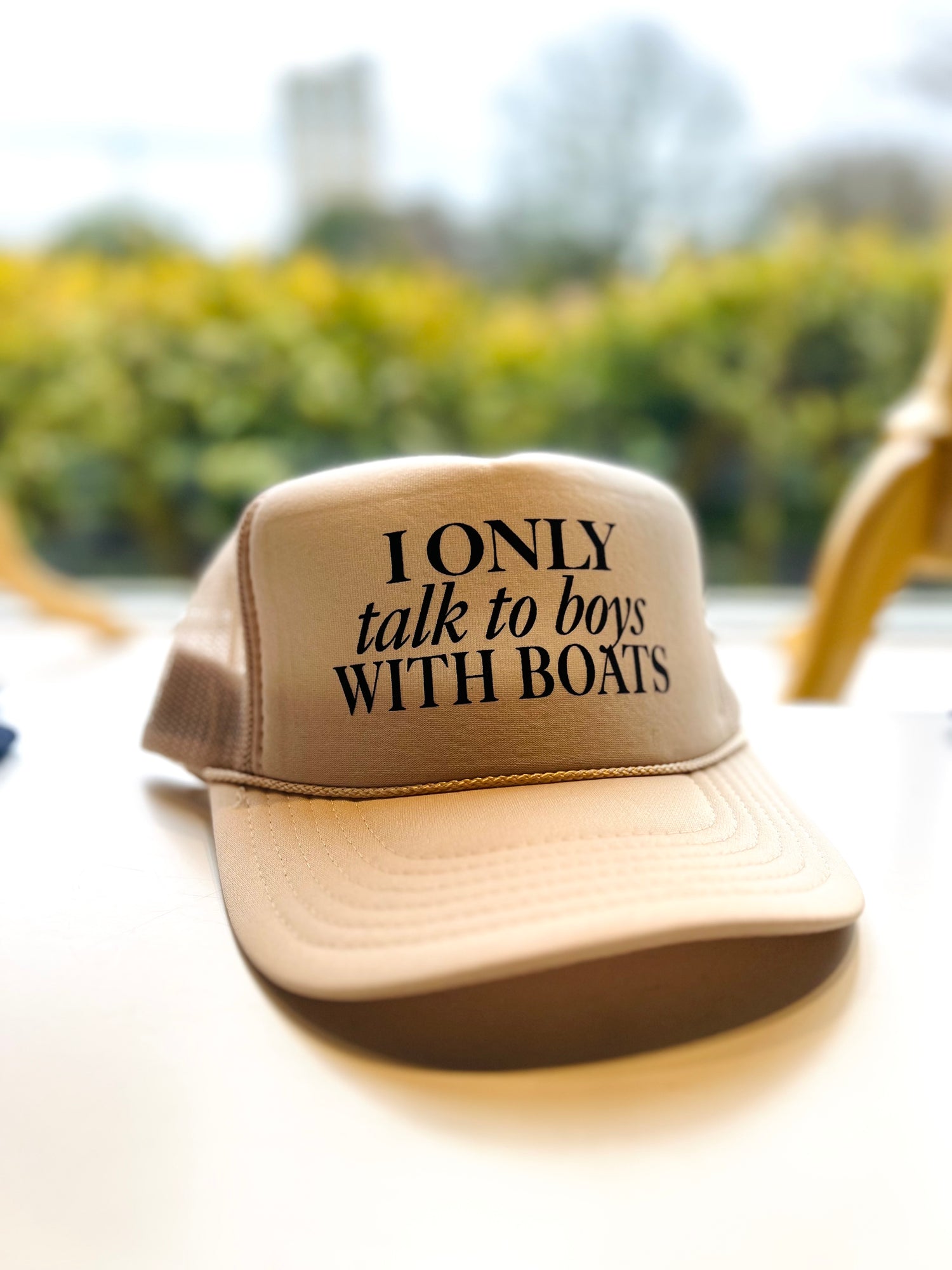 I Only Talk To Boys With Boats Hat