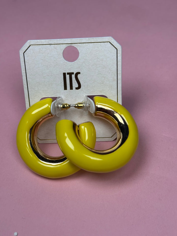 Gameday Glam Hoops | Yellow