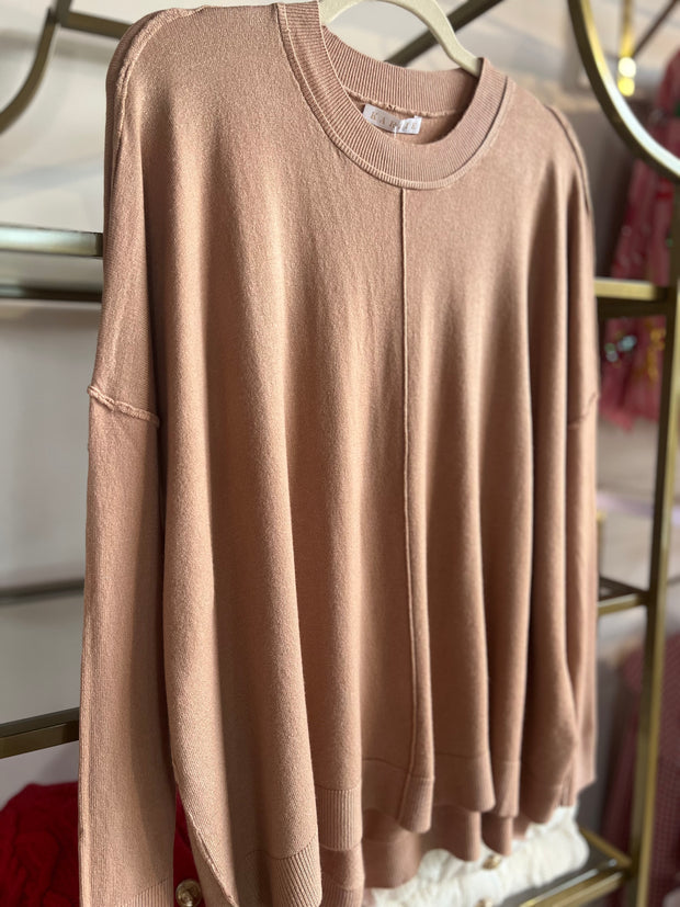 Essential Cashmere Blend Sweater | Camel