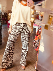 Wild Safari Wide Leg Pant | Chocolate