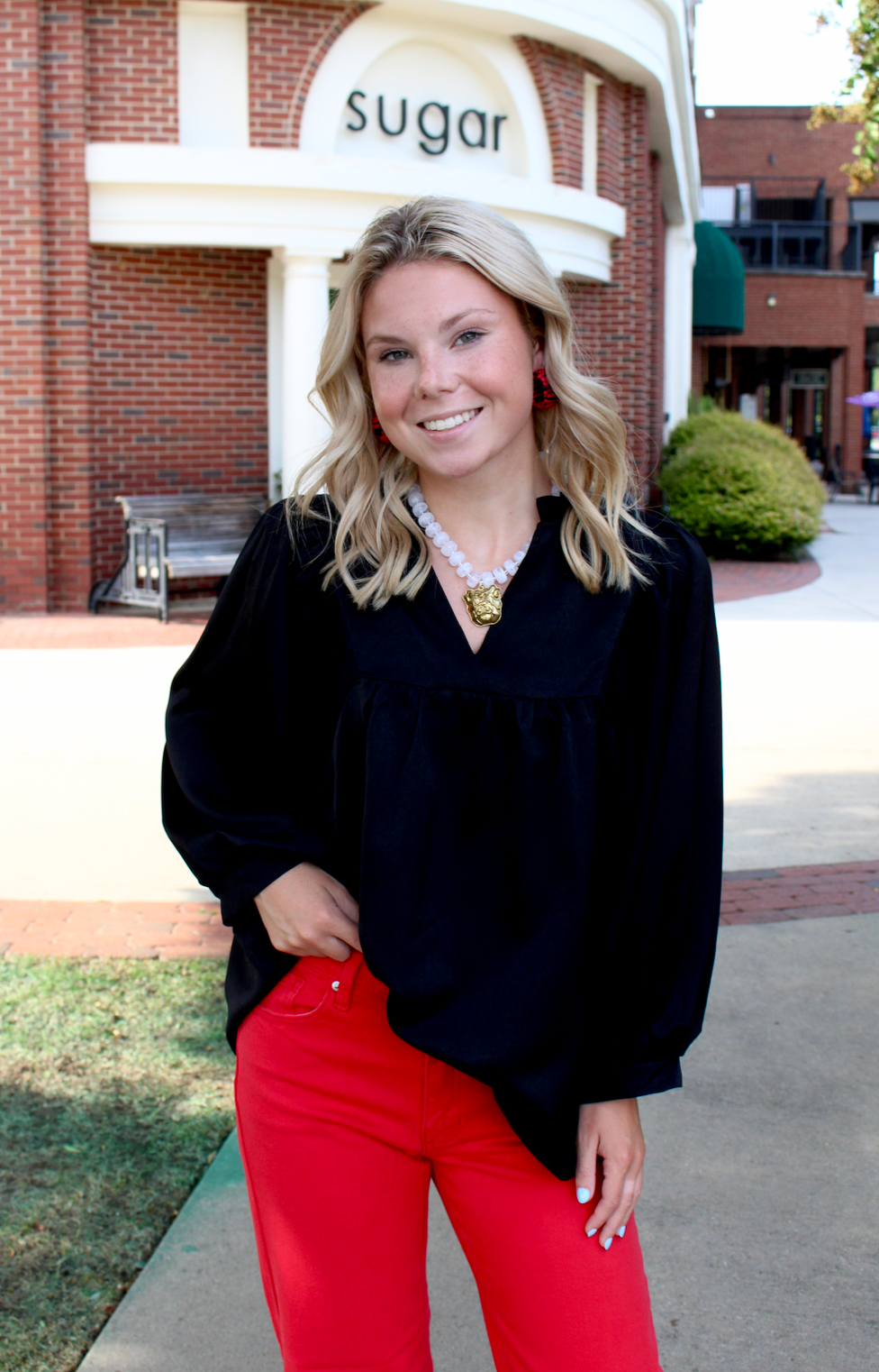 Devon Balloon Sleeve Blouse