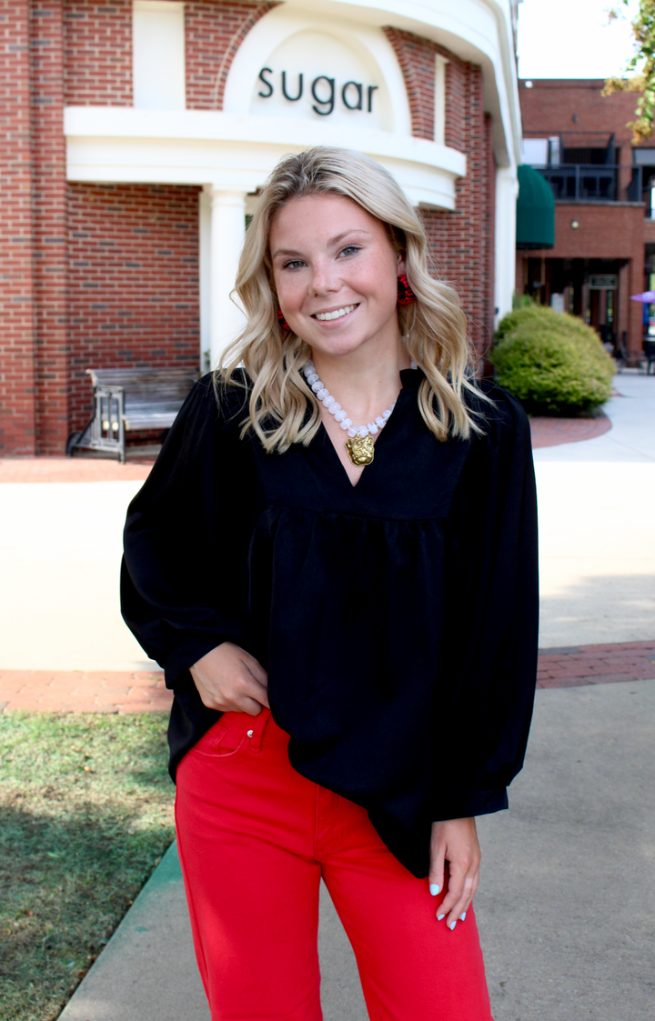 Devon Balloon Sleeve Blouse