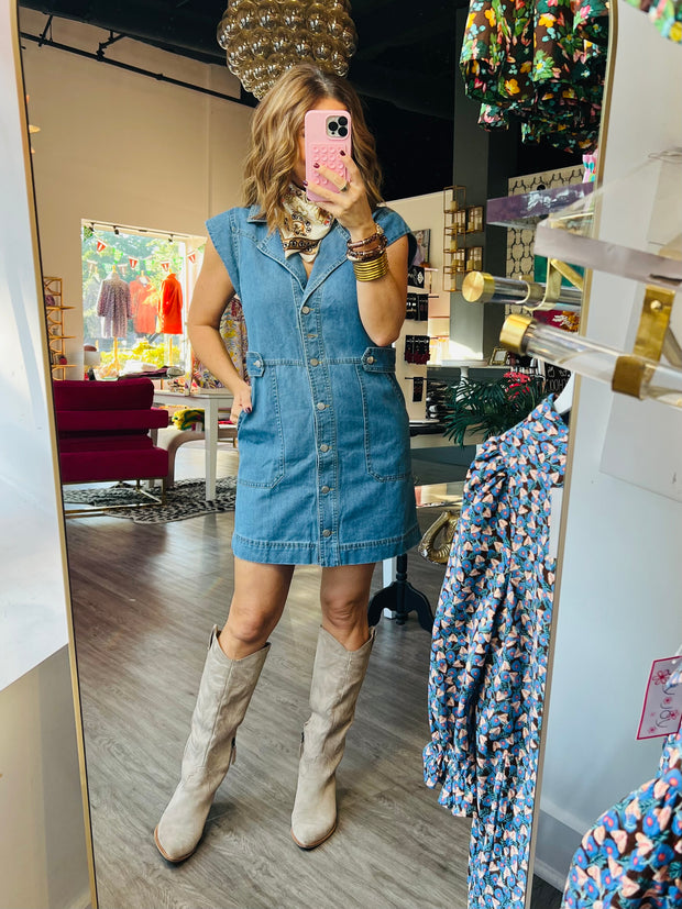 Tate Denim Pocket Utility Dress