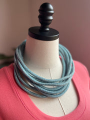 8 Strand Necklace | Light Blue