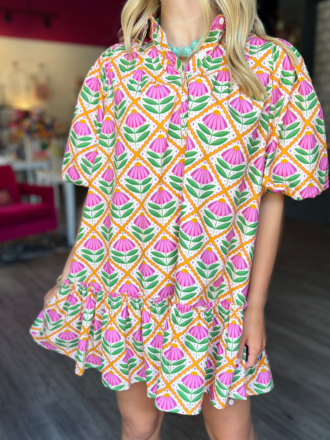 Beaufort Block Print Dress