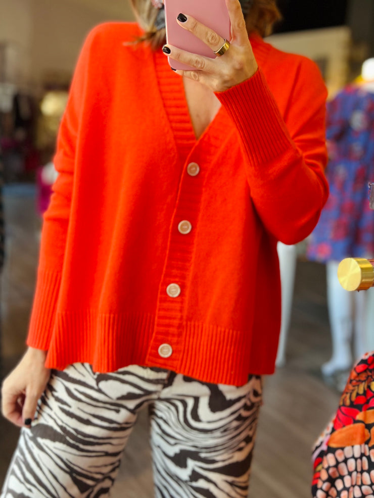 Gwyneth Cardigan | Orange Flame