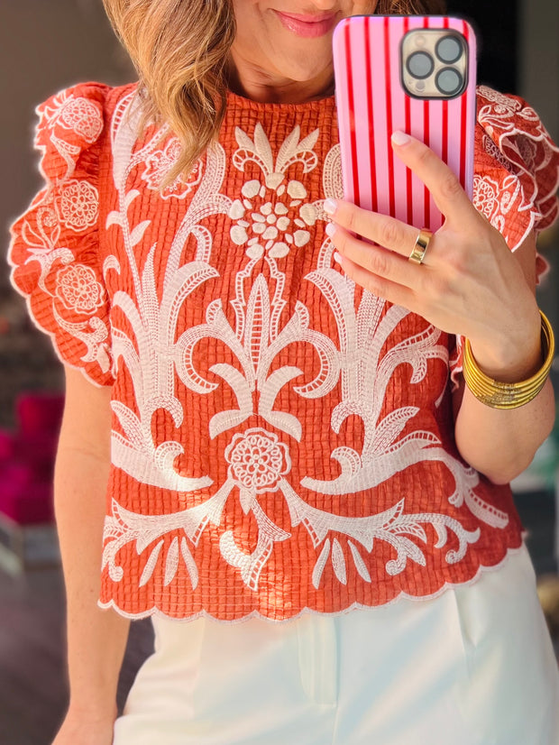 Austin Embroidered Top