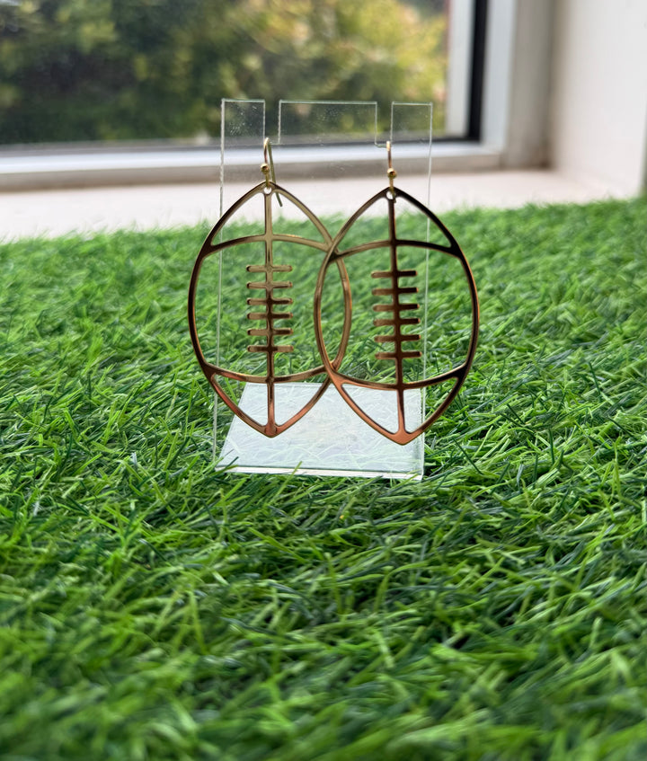 Football Open Dangle Earrings