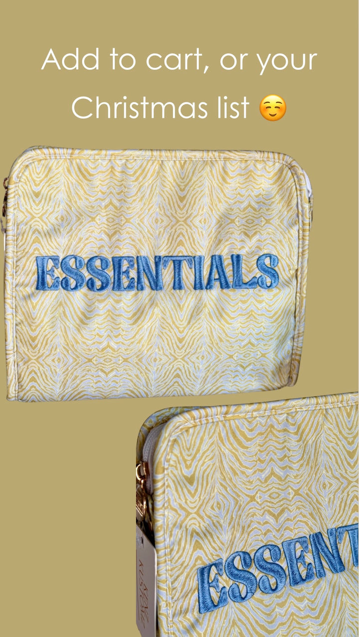 Essentials Chartreuse Zebra Travel Pouch