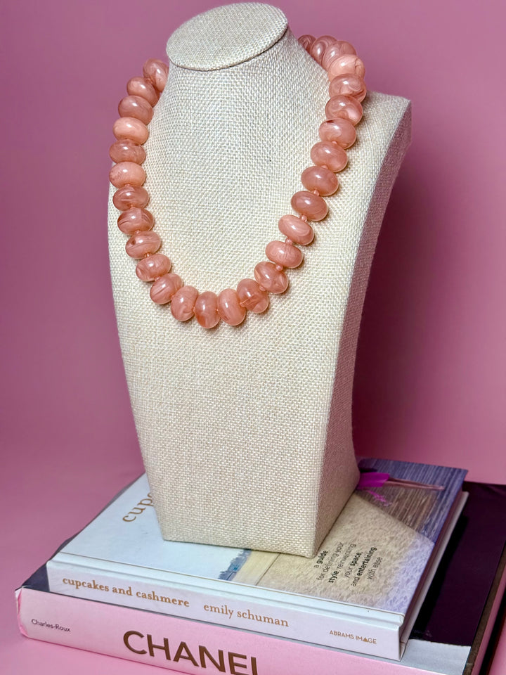 Rondelle Bead Necklace | Rose