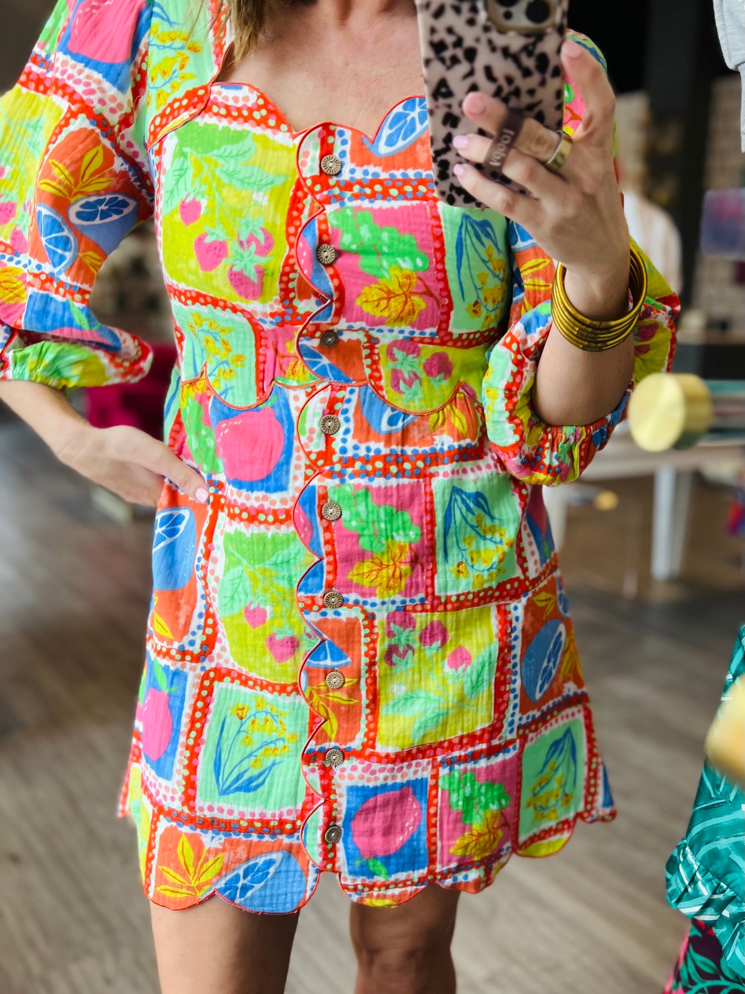 Tutti Fruitti Scallop Dress
