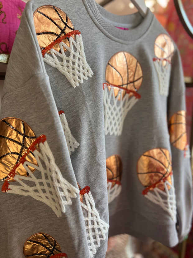 Grey Basketball Hoop Sweatshirt