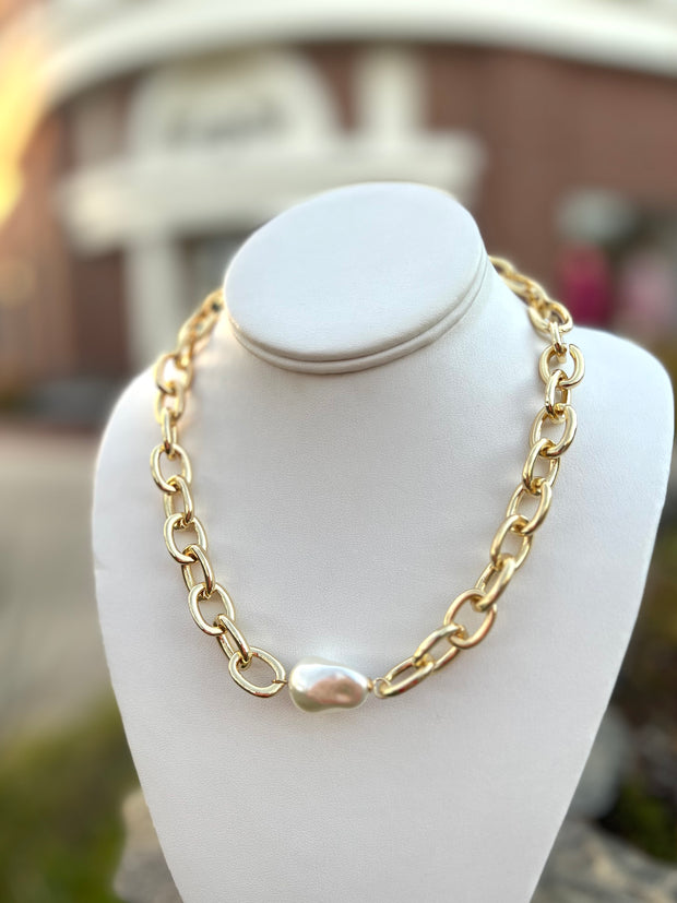 Janie Pearl Link Necklace