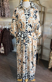 Mixed Border Maxi Dress