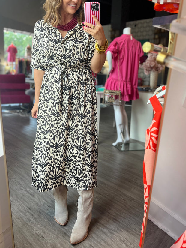 Ikat Blossom Midi Maxi