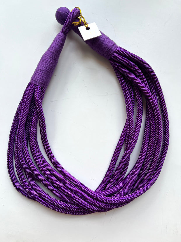 Gameday Slub 8 Strand Necklace | Purple