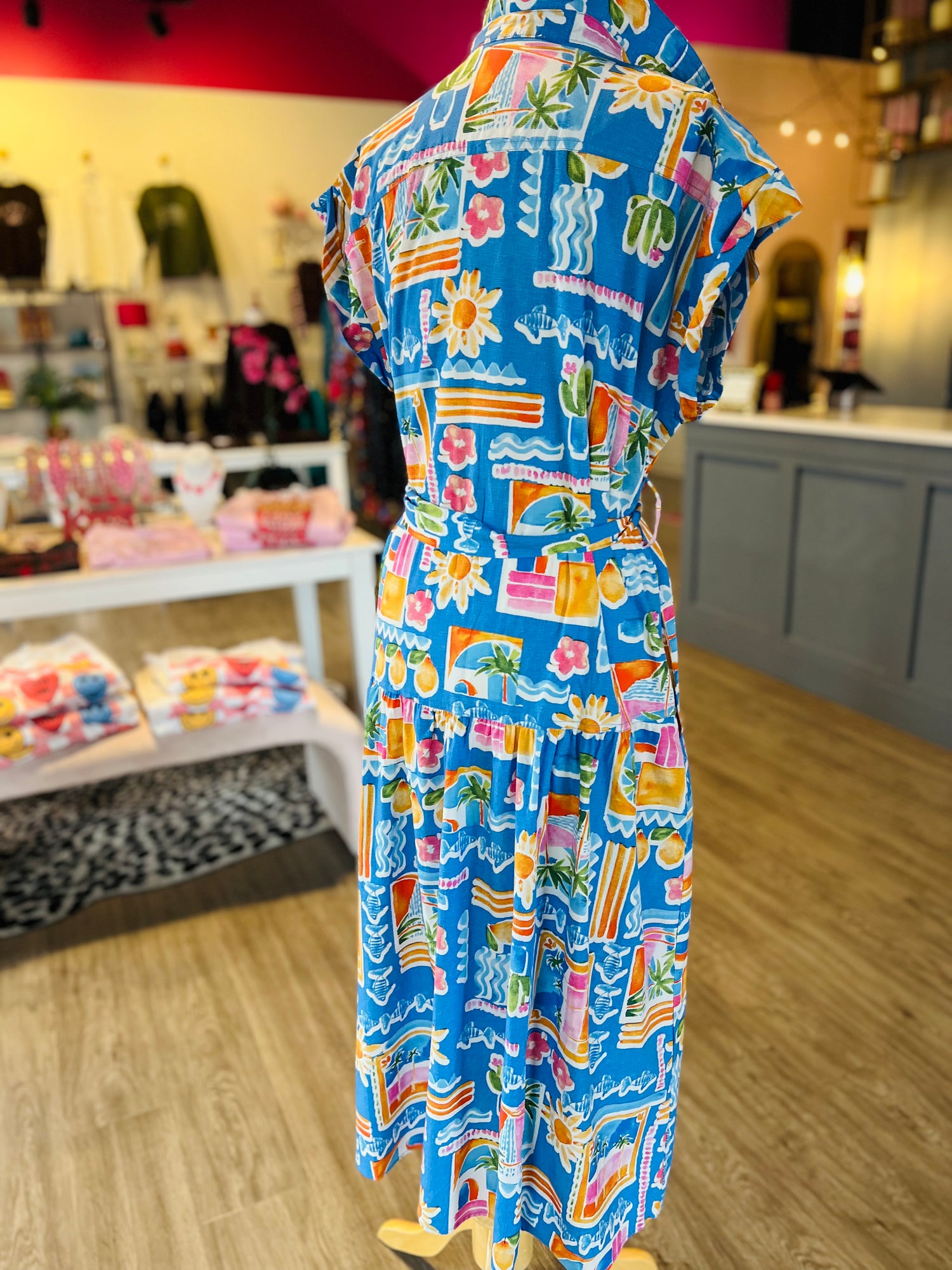 Coastal Carnival Tie Dress