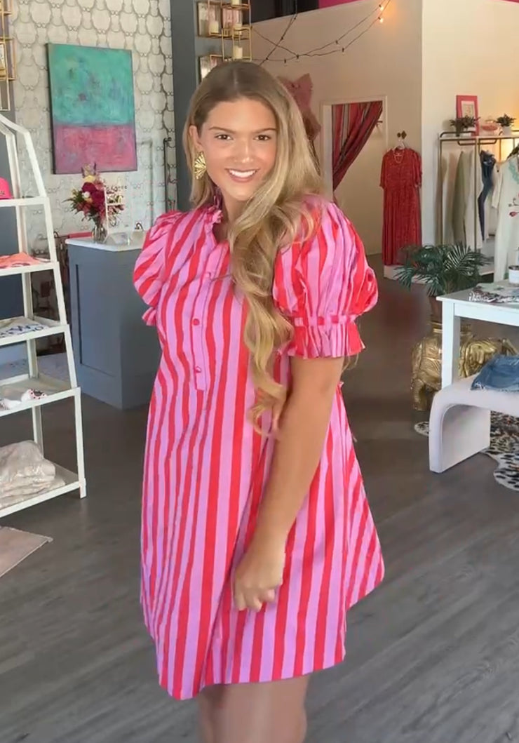 Summer Stripes Tie Back Dress