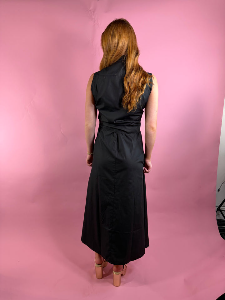 Back Wrap Maxi Dress | Black