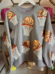 Grey Basketball Hoop Sweatshirt