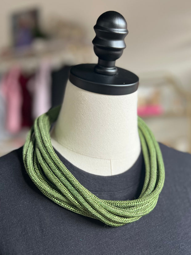 8 Strand Necklace | Sage