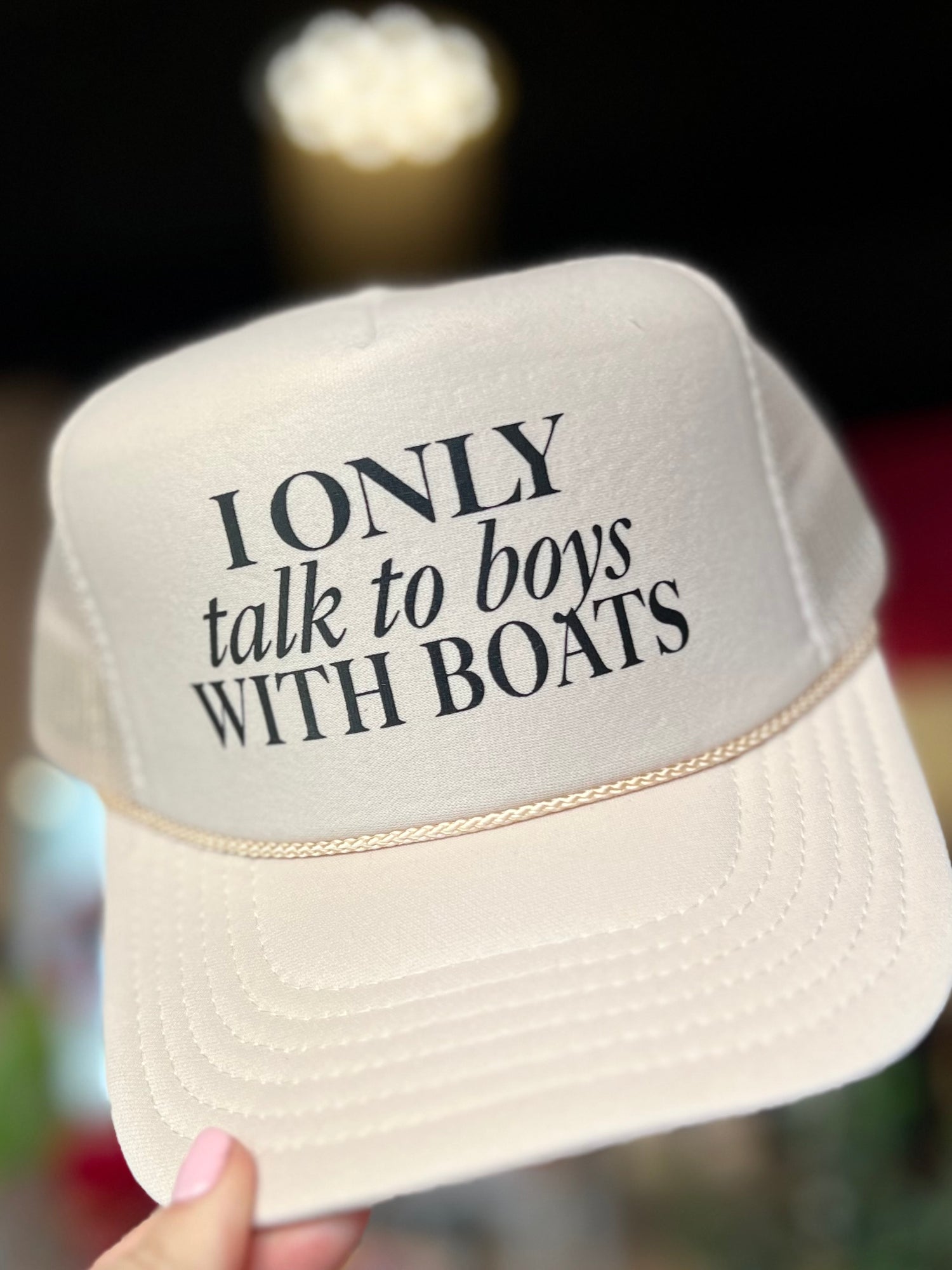 I Only Talk To Boys With Boats Hat
