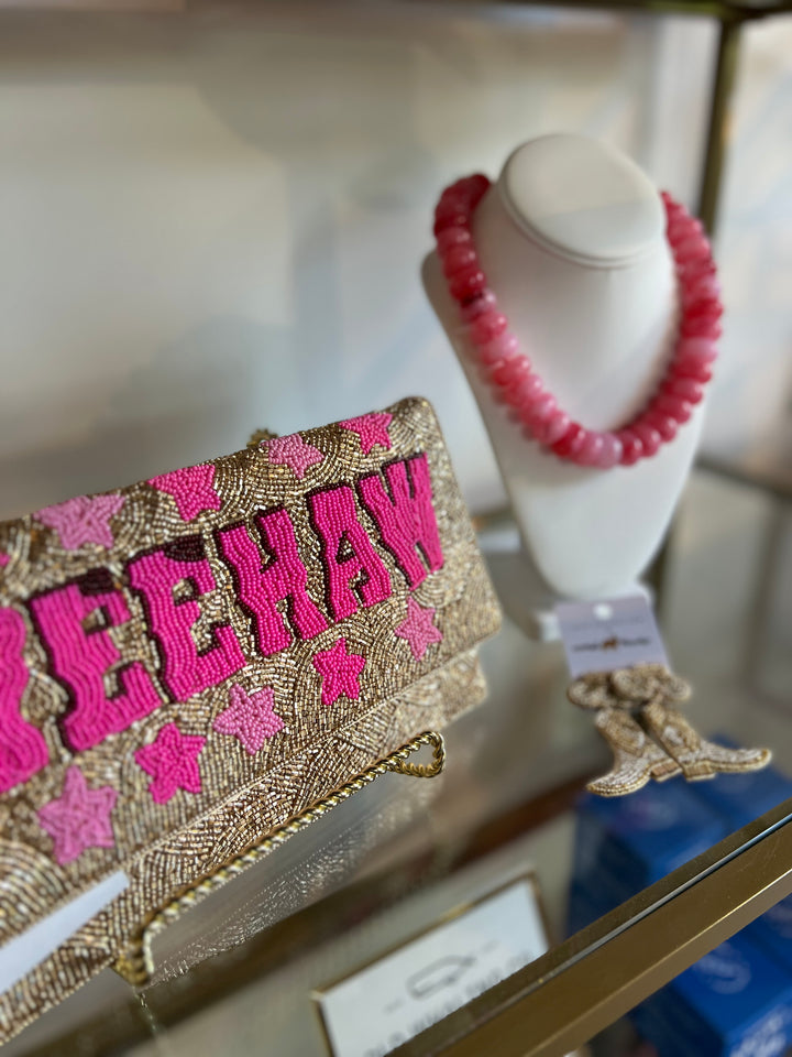 YEEHAW Beaded Clutch
