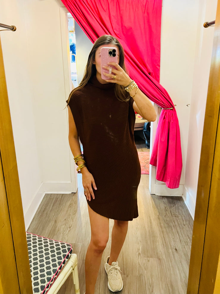 Asymmetrical Amy Tunic | Coffee Brown