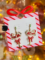 Sippin Santa Earring