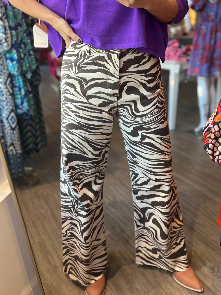 Wild Safari Wide Leg Pant | Chocolate