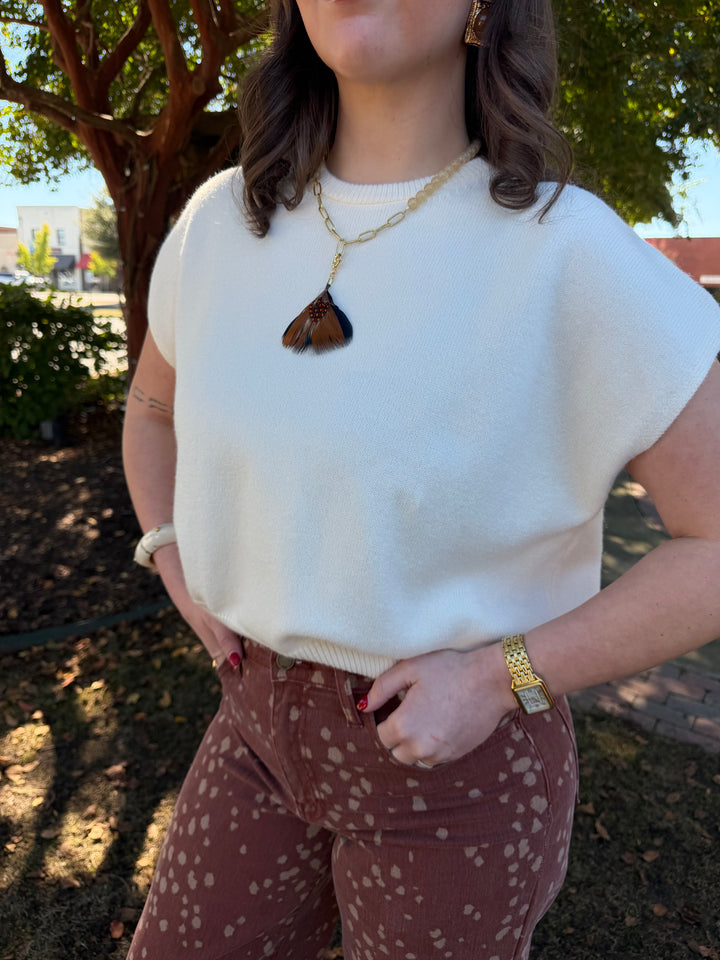 Bennett Sweater Blouse | Cream