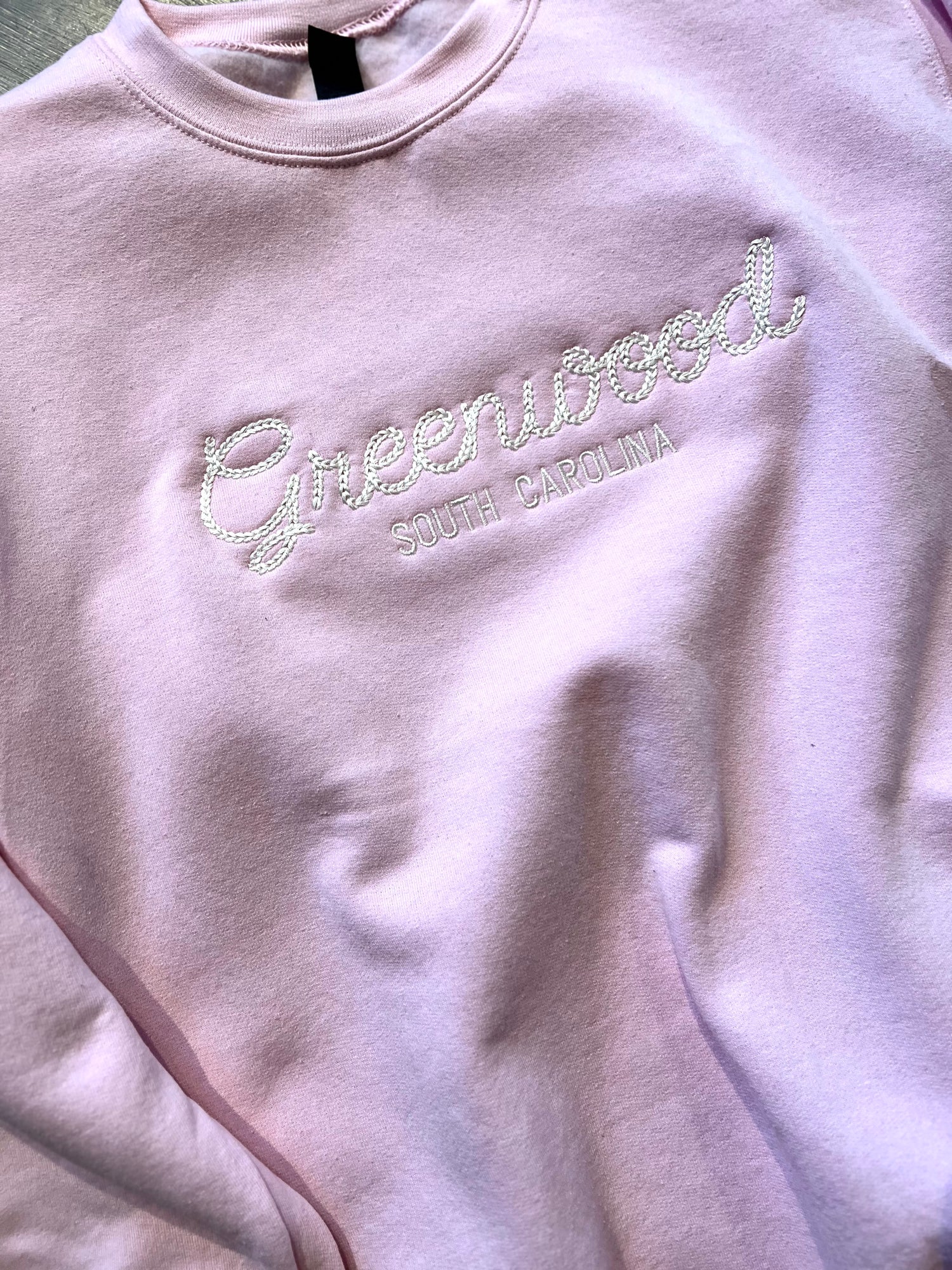 Greenwood Chain Stitch Sweatshirt | Light Pink