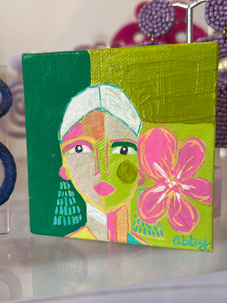 Go Green Lady Mini Canvas